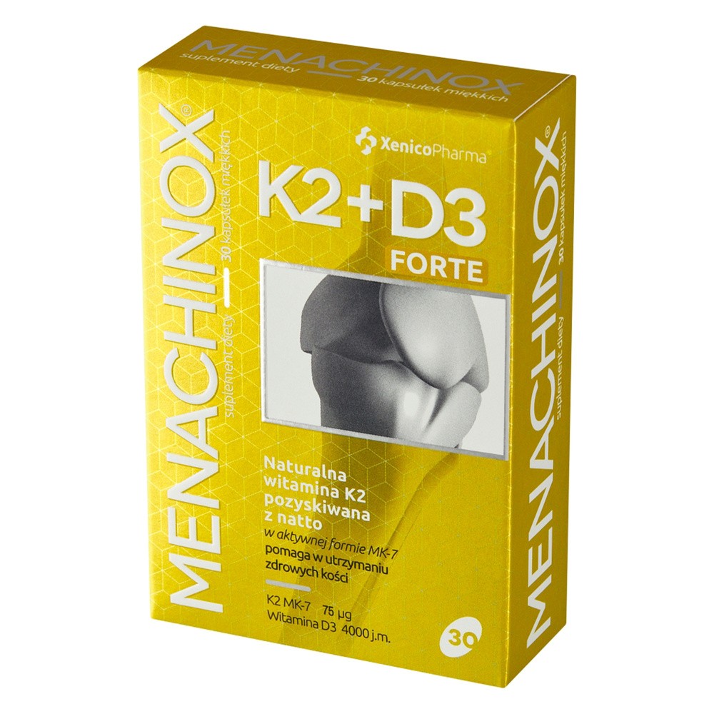 Xenico Menachinox K2+D3 Forte 30C 4000IU Wapń D3K2