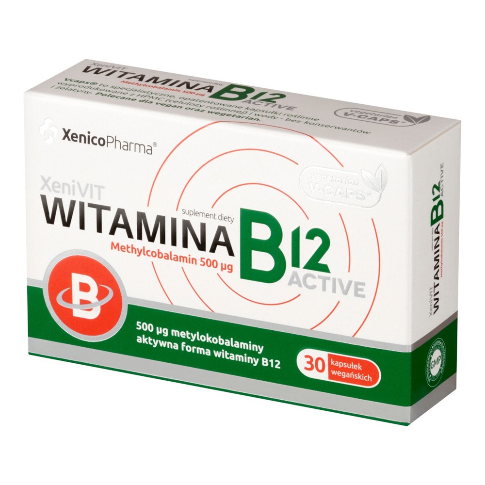 XenicoPharma Witamina B12 Active 500mcg metylokobalamina 30 vege kapsułek