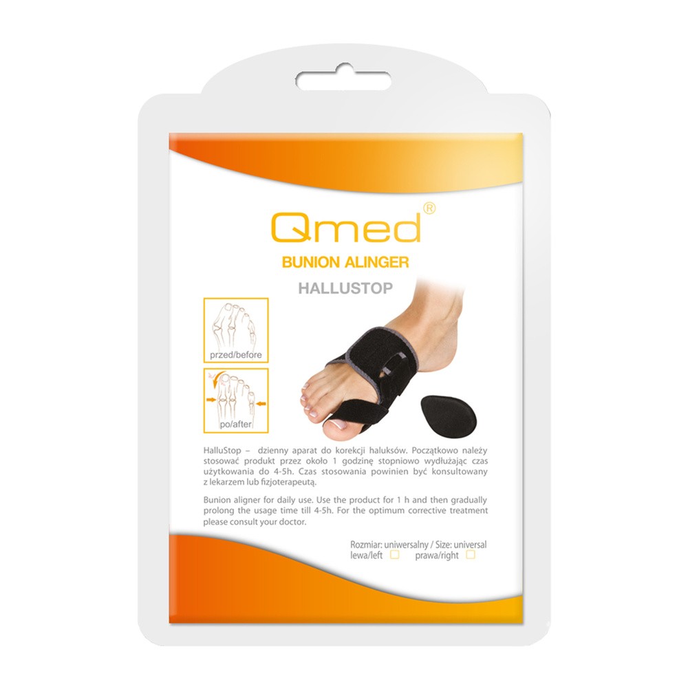 Qmed Dzienny aparat do korekcji halluksów HALLUSTOP Qmed (lewą) DRIE0ALAXXU**