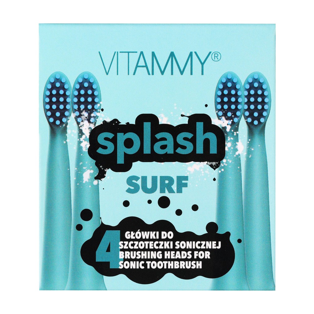 Vitammy Końcówka do szczoteczki sonicznej Splash Surf 4szt TOW017476