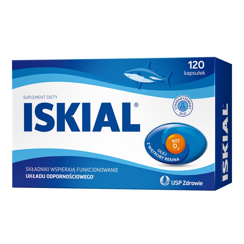 Iskial olej z wątroby rekina w dwupaku 2 x 120 kaps