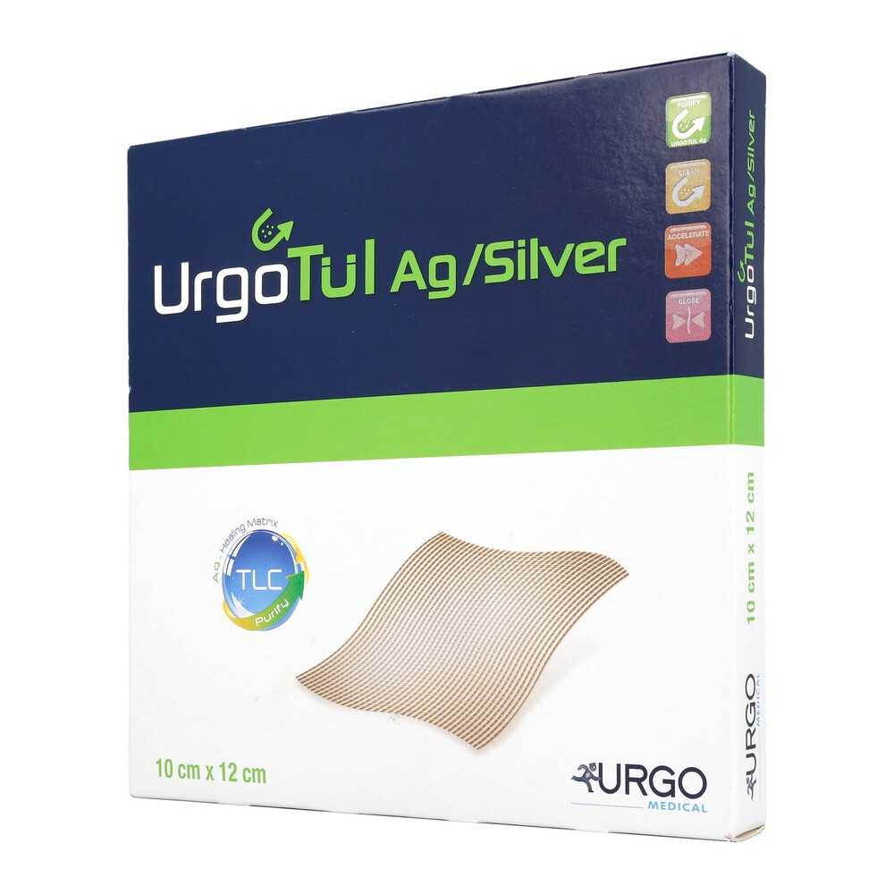 Opatr.UrgoTul Ag/Silver 10 cm x 12 cm 1sz