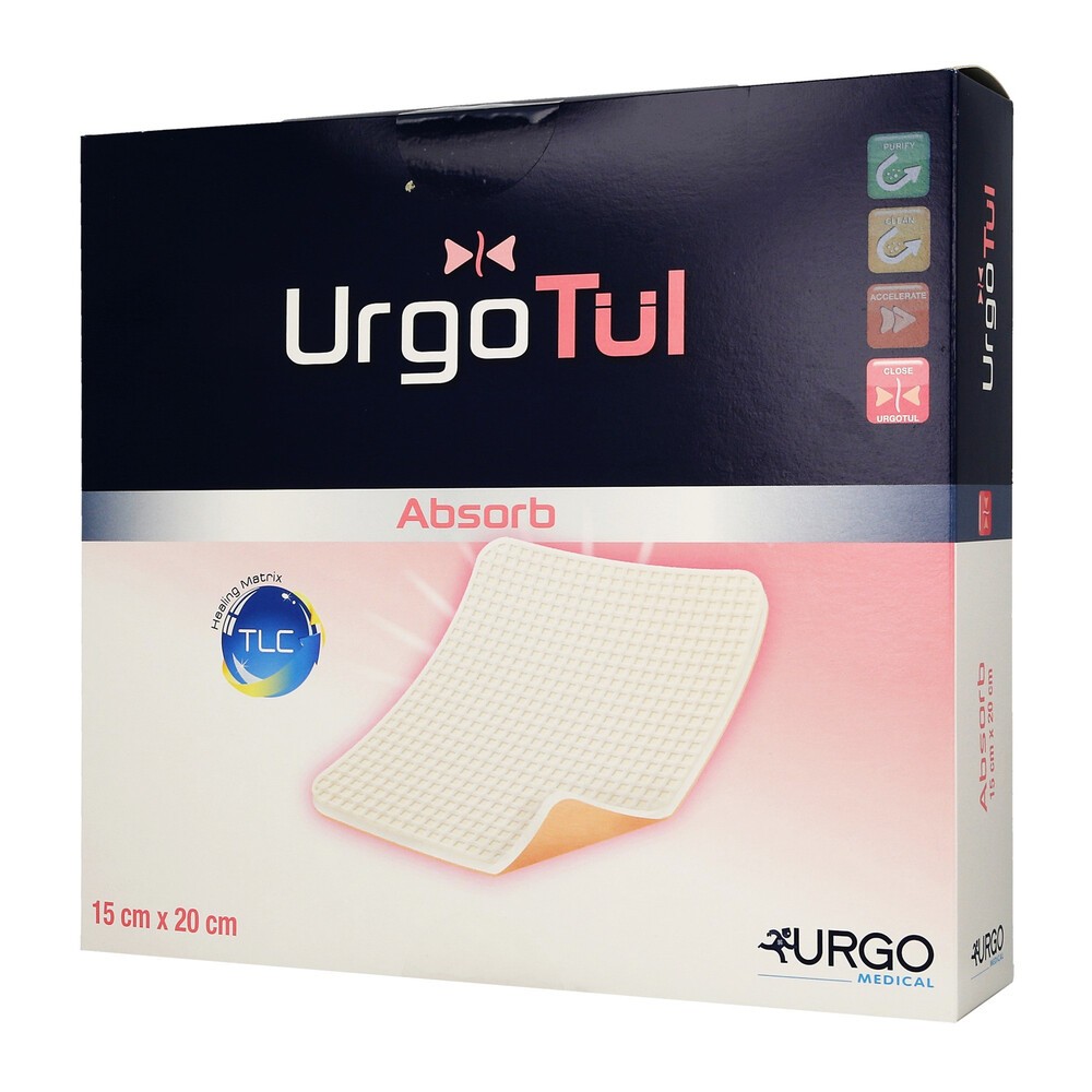 Opatr. UrgoTul Absorb Foam 15 cm x 20 cm