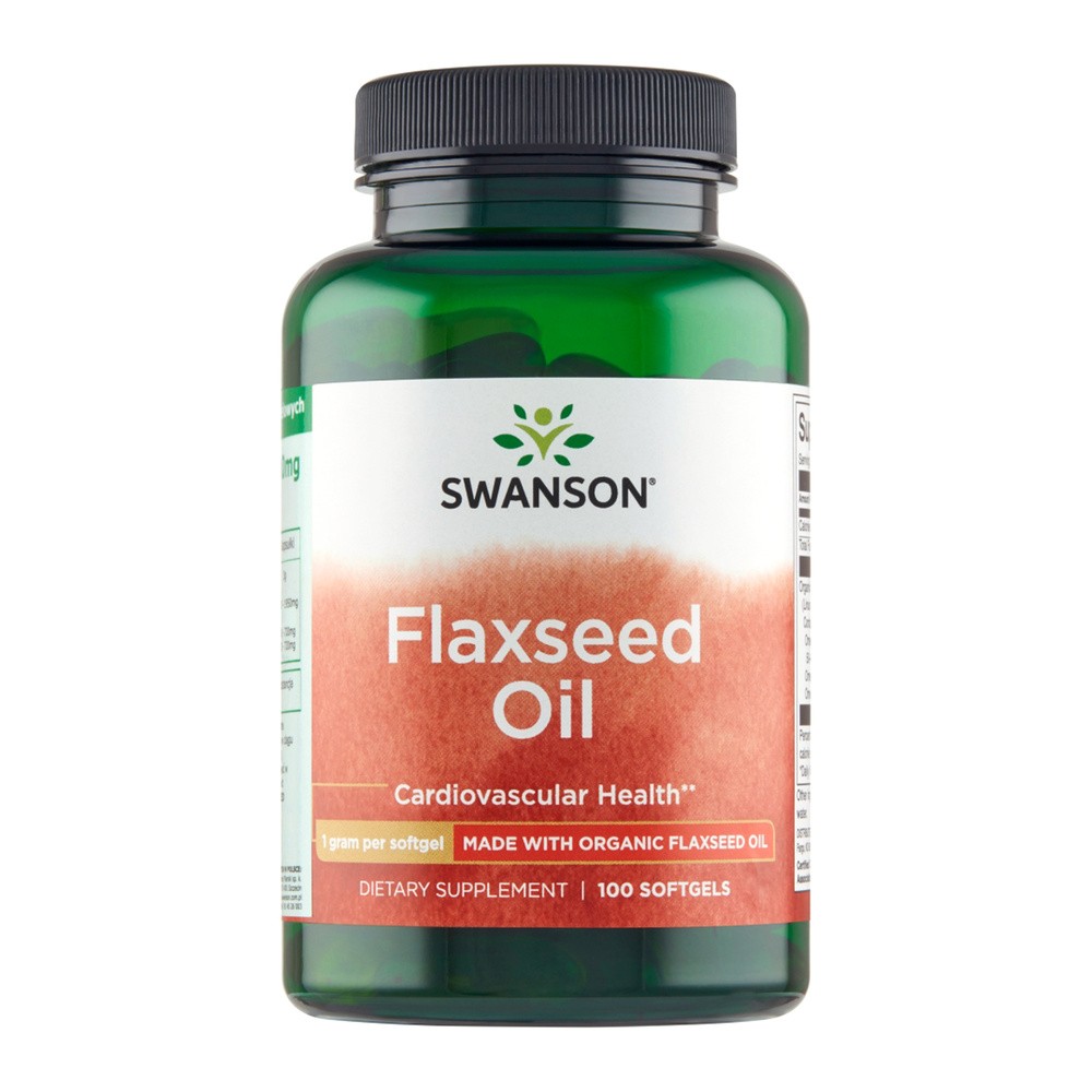 SWANSON Olej z siemienia lnianego Flaxseed Oil EFAs 1000mg 100 kapsułek