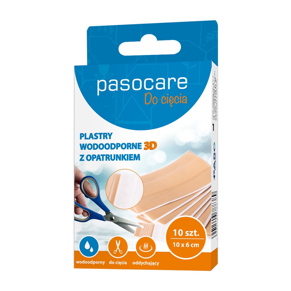 Paso Plastry pasocare wodoodporne 3D plus 1 m x 6 cm