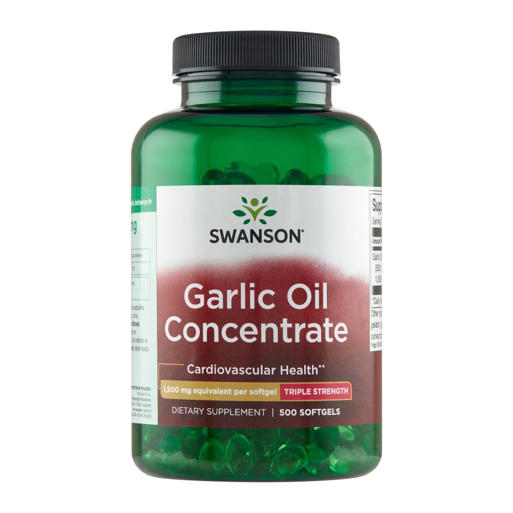 SWANSON Health Products Garlic Oil Czosnek 1500 mg 500 kaps