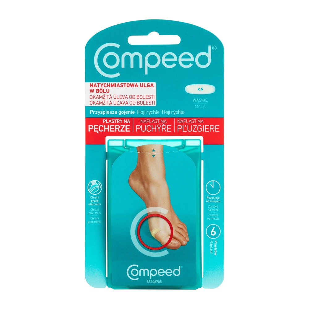 Johnson&Johnson Compeed na pęcherze wąskie 6 szt.