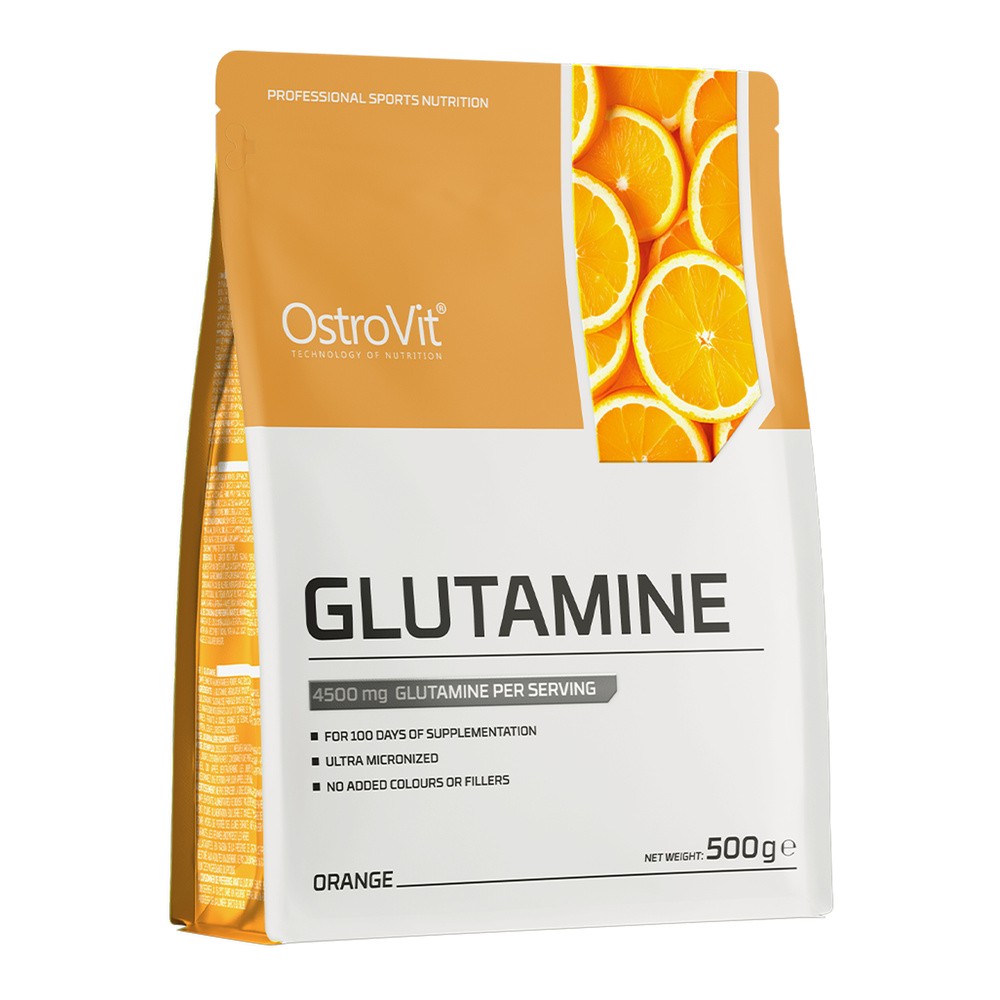 OstroVit Aminokwasy Supreme Pure Glutamine 500g Smaki Pomarańcza