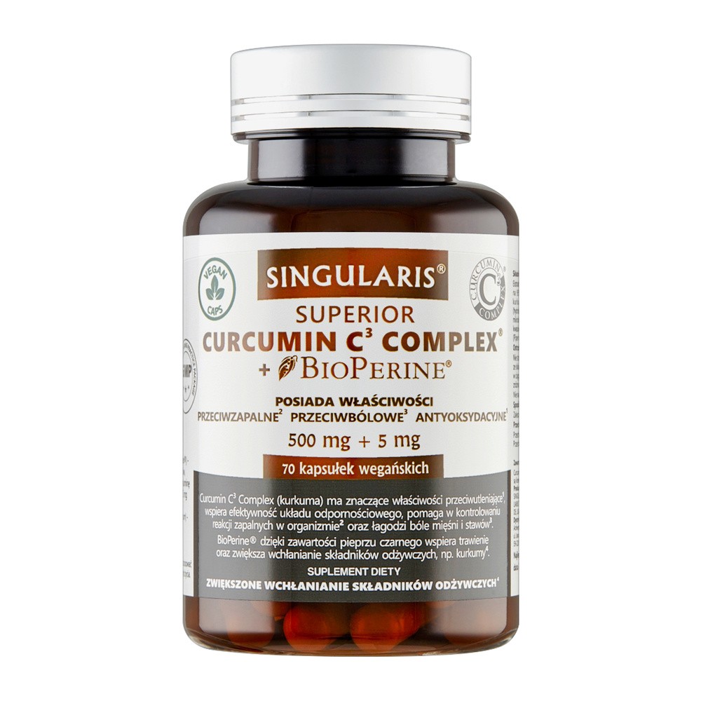 SINGULARIS Singularis Curcumin C3 Complex + Bioperine Kurkuma x 70 kaps