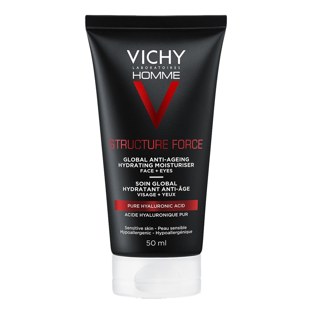 Vichy Homme Structure Force przeciwzmarszczkowy krem wzmacniający z kwasem hialuronowym 50 ml