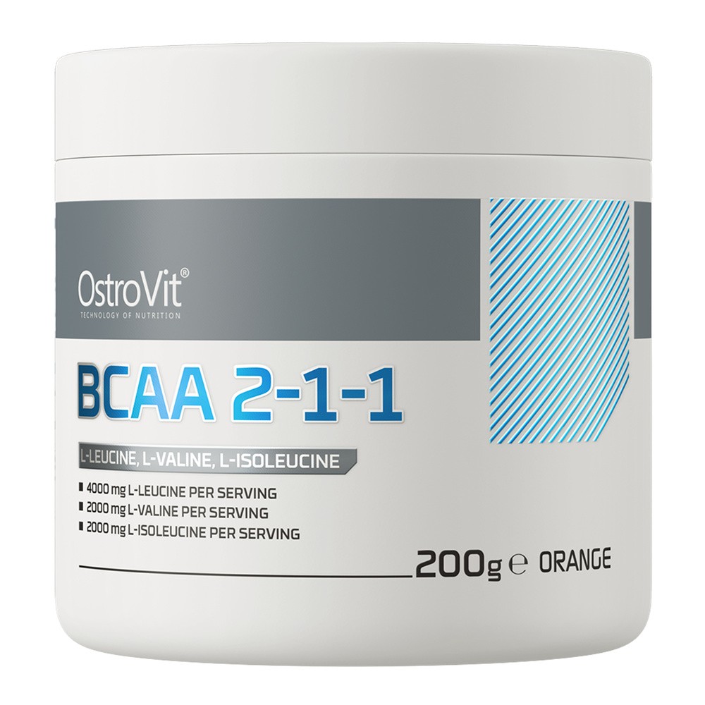 OstroVit BCAA 2-1-1, smak pomarańczowy, proszek, 200 g
