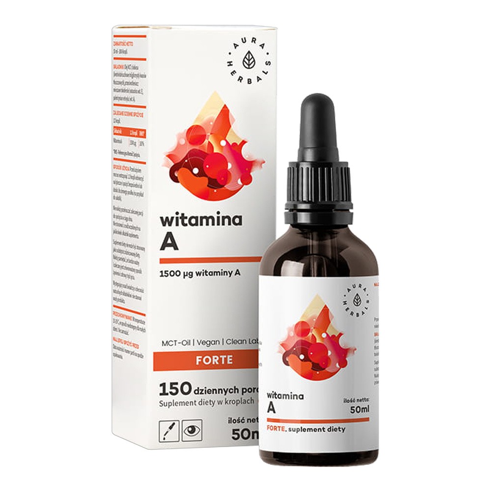 Aura Herbals Witamina A Forte MCT olej krople 50ml