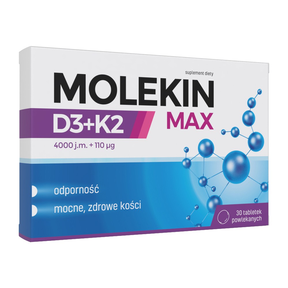 Natur Produkt N.P SP Z O.O MOLEKIN D3 + K2 MAX 30 tabletek