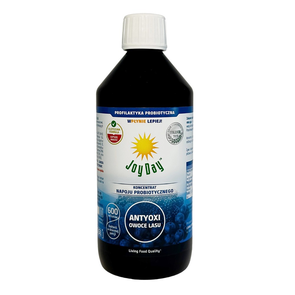 Bio JOY DAY (napoje probiotyczne) KONCENTRAT NAPOJU PROBIOTYCZNEGO OWOCE LASU BEZGLUTENOWY 500 ml - JOY DAY NI-JD-714364