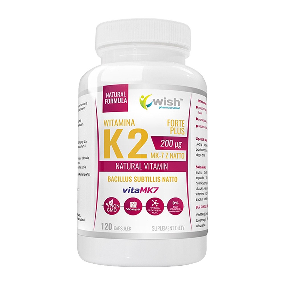 WISH Pharmaceutical Wish Pharmaceutical Vitamin K2 MK 7 Natto 200 mcg 120 caps