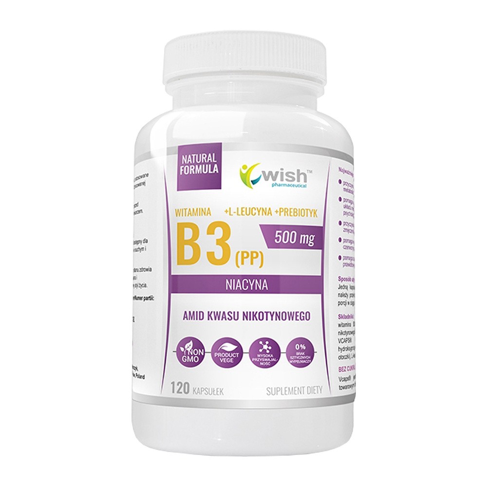 WISH Witamina B3(PP) 500mg 120caps