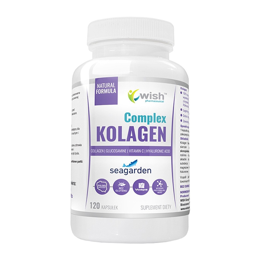 WISH Pharmaceutical Kolagen Seagarden) Rybi Morski 500mg 120 Kapsułek 81