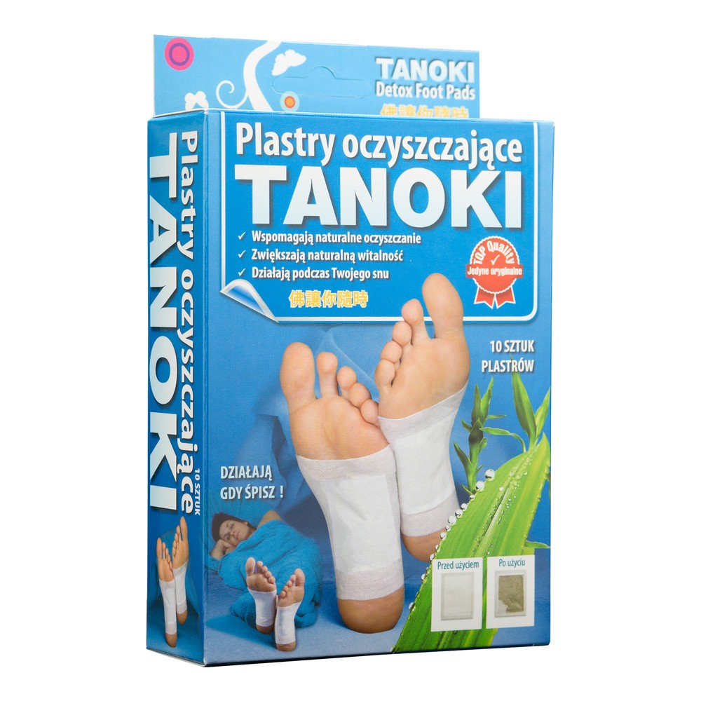 AURA HERBALS  Plastry Oczyszczające Tanoki Detox Foot Pads 10Szt/Opak