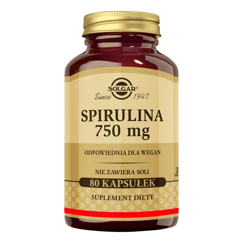Solgar Spirulina 750 mg 80 kapsułek