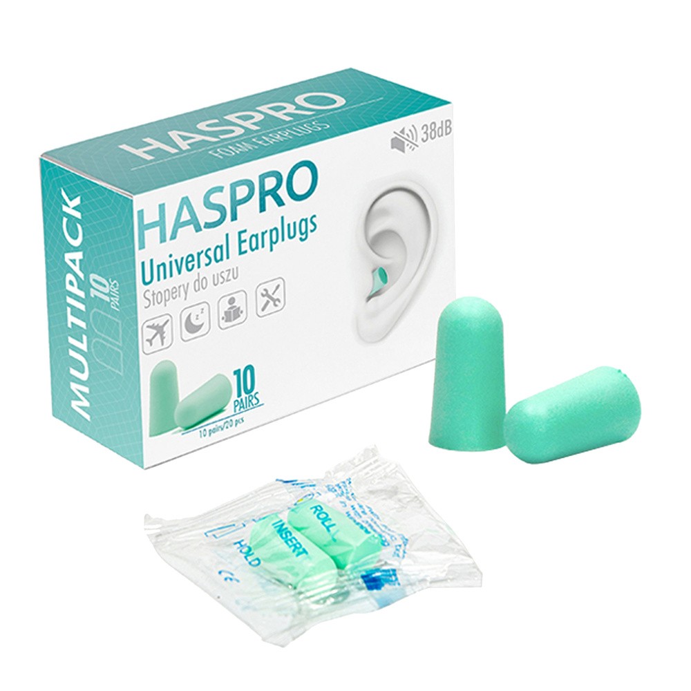 Haspro Haspro Multi10 Stopery do uszu Miętowe - 10 par HASPRO-MULTI-MIN