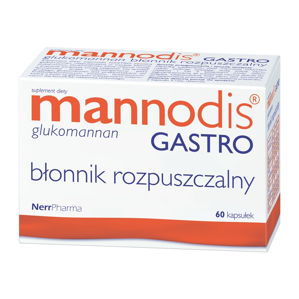 Pharma NERR SP.Z O.O Mannodis Gastro błonnik rozpuszczalny 60 kapsułek