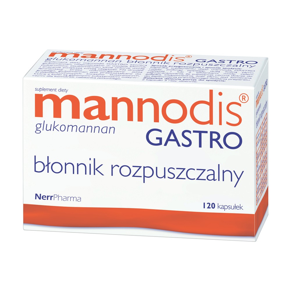 Pharma NERR SP.Z O.O Mannodis Gastro błonnik rozpuszczalny 120 kapsułek