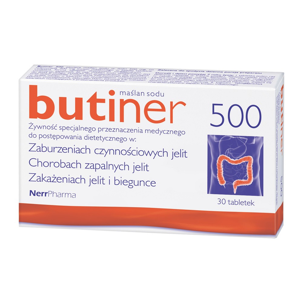 NERR PHARMA SP.Z O.O. NERR PHARMA SP.Z O.O Butiner 500 30 tabletek