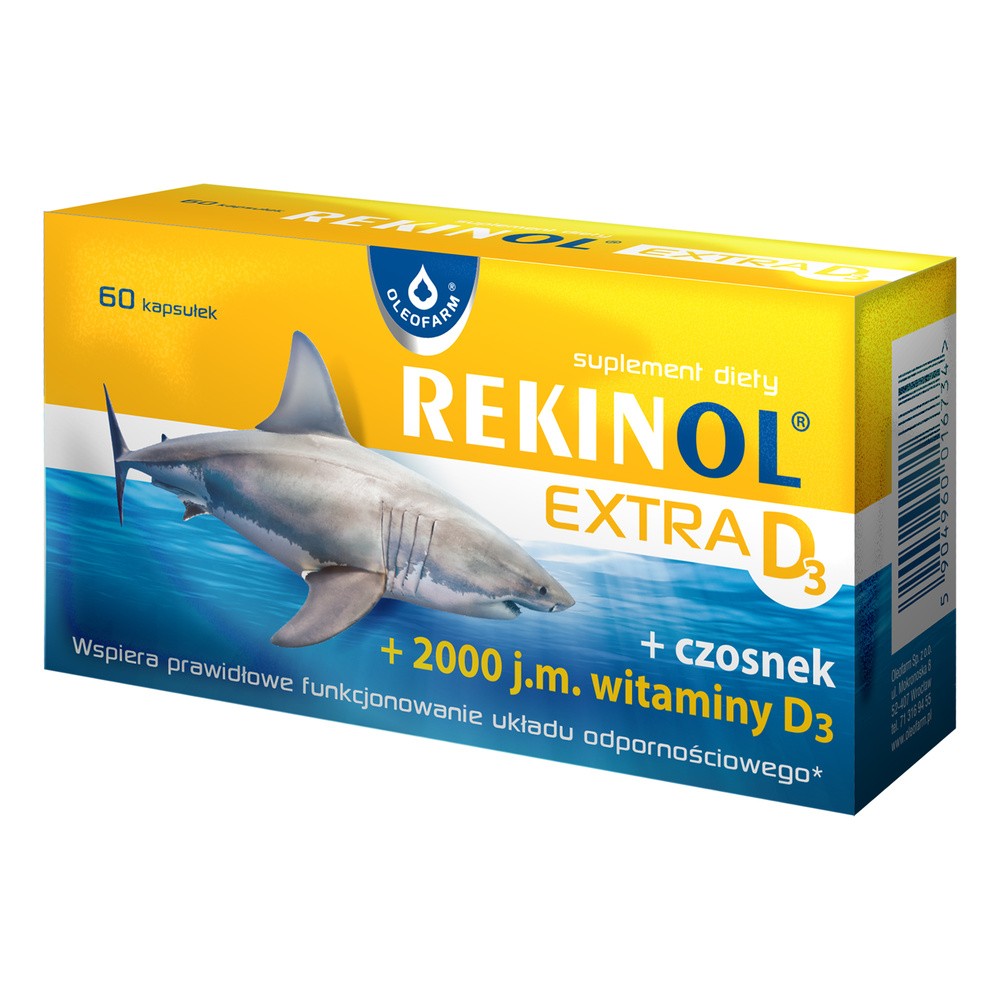 Oleofarm Rekinol Extra D3 x 60 kaps