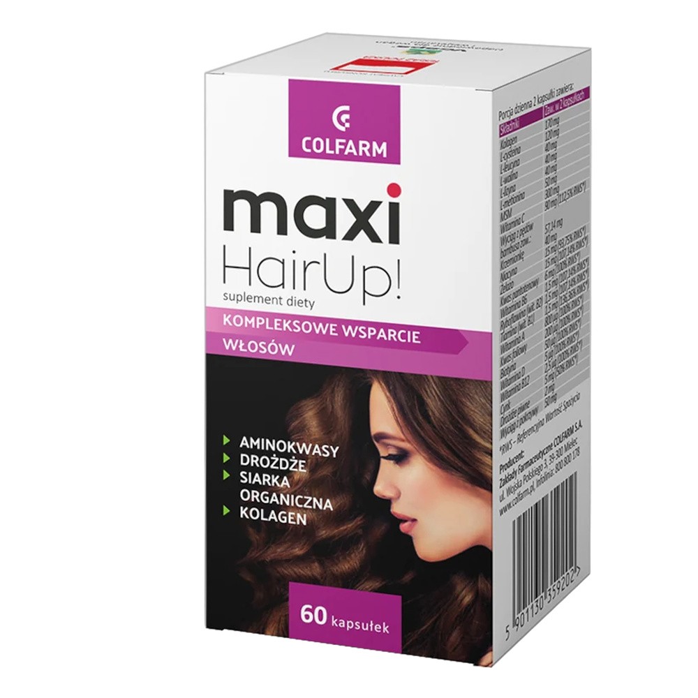 ZAKŁADY FARM. COLFARM ZAKŁADY FARM COLFARM Maxi Hair Up 60 kapsułek