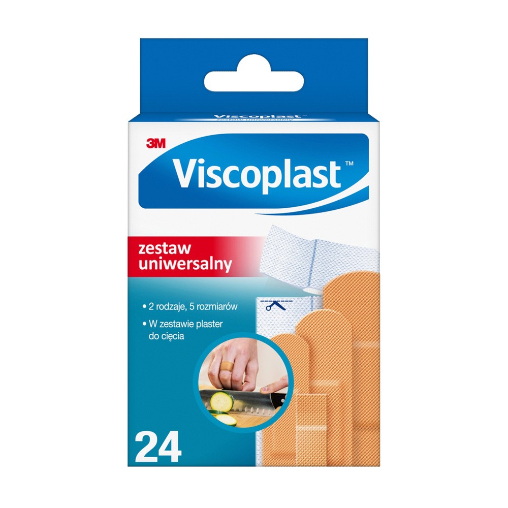 3M Viscoplast Plastry Uniwersalne 24szt 2 Rodzaje 5 Rozmiarów.. 3M000137