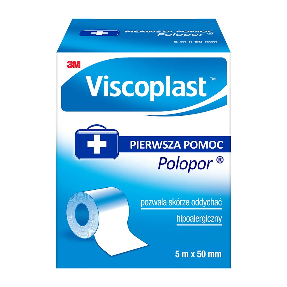VISCOPLAST POLOPOR Przylepiec włókninowy 5m x 50mm, 1 sztuka