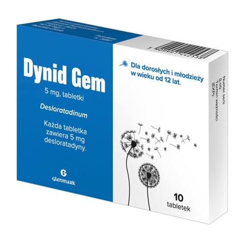 DYNID GEM 5mg, 10 tabletek KRÓTKA DATA 30.11.2023