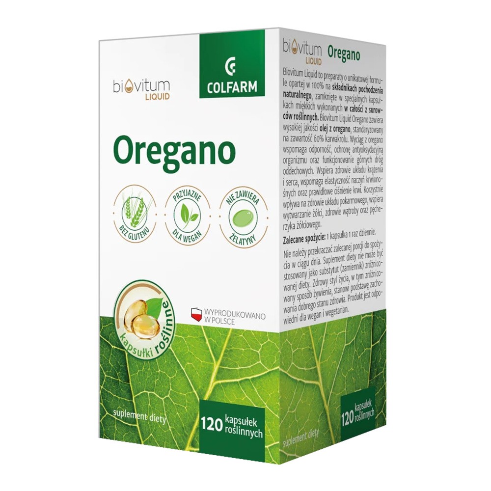 Colfarm Biovitum Liquid Oregano 120 kapsułek