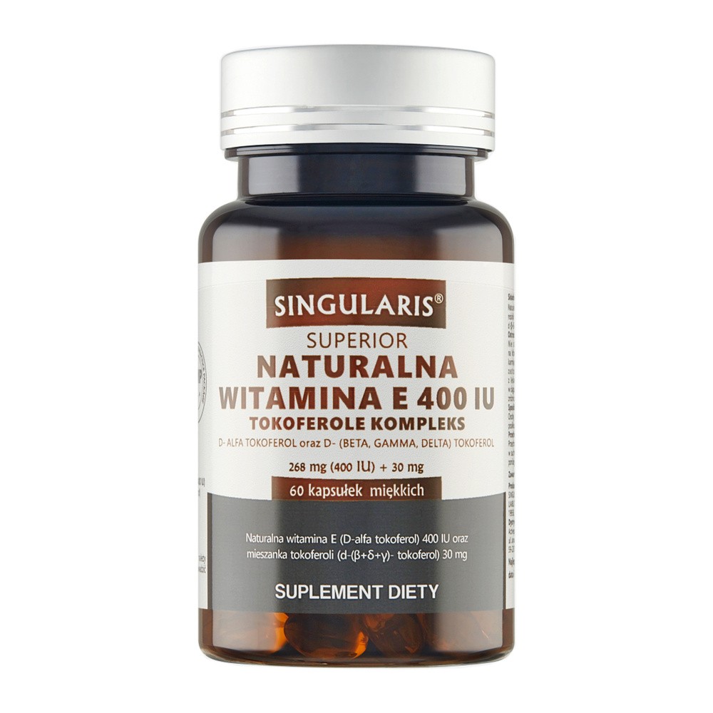 SINGULARIS Singularis Naturalna Witamina E Tokoferole Kompleks 400 IU x 60 kaps