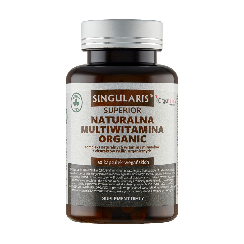 Organic Singularis Superior Naturalna Multiwitamina suplement diety, 60 kapsułek  3599642