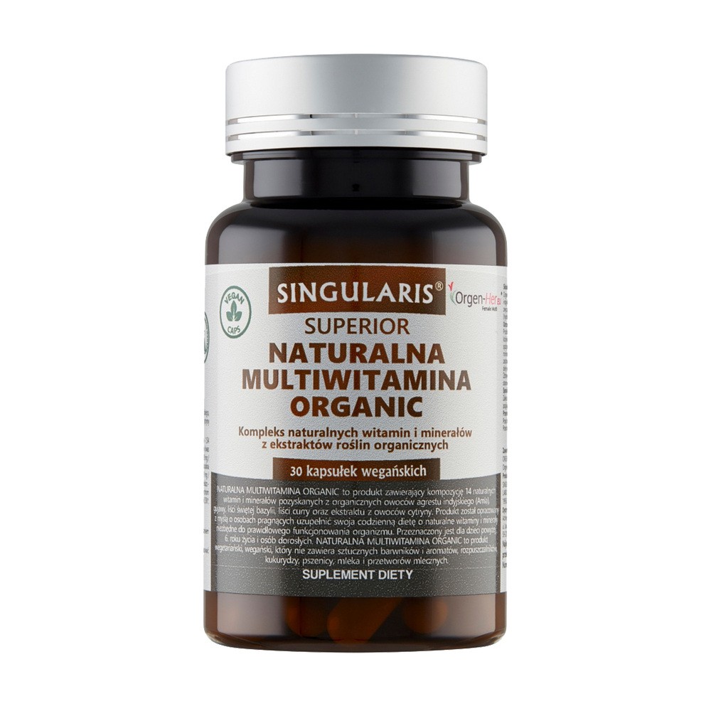 Organic Singularis Superior Naturalna Multiwitamina suplement diety, 30 kapsułek  3599641