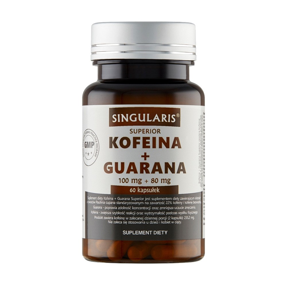 Singularis Superior Kofeina + Guarana, suplement diety, 60 kapsułek