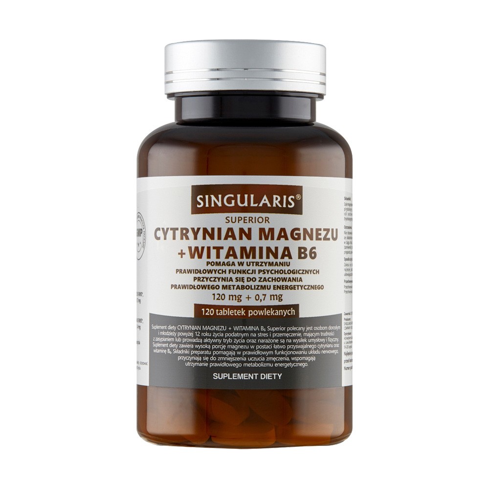 Singularis Cytrynian Magnezu + Witamina B6 120tab