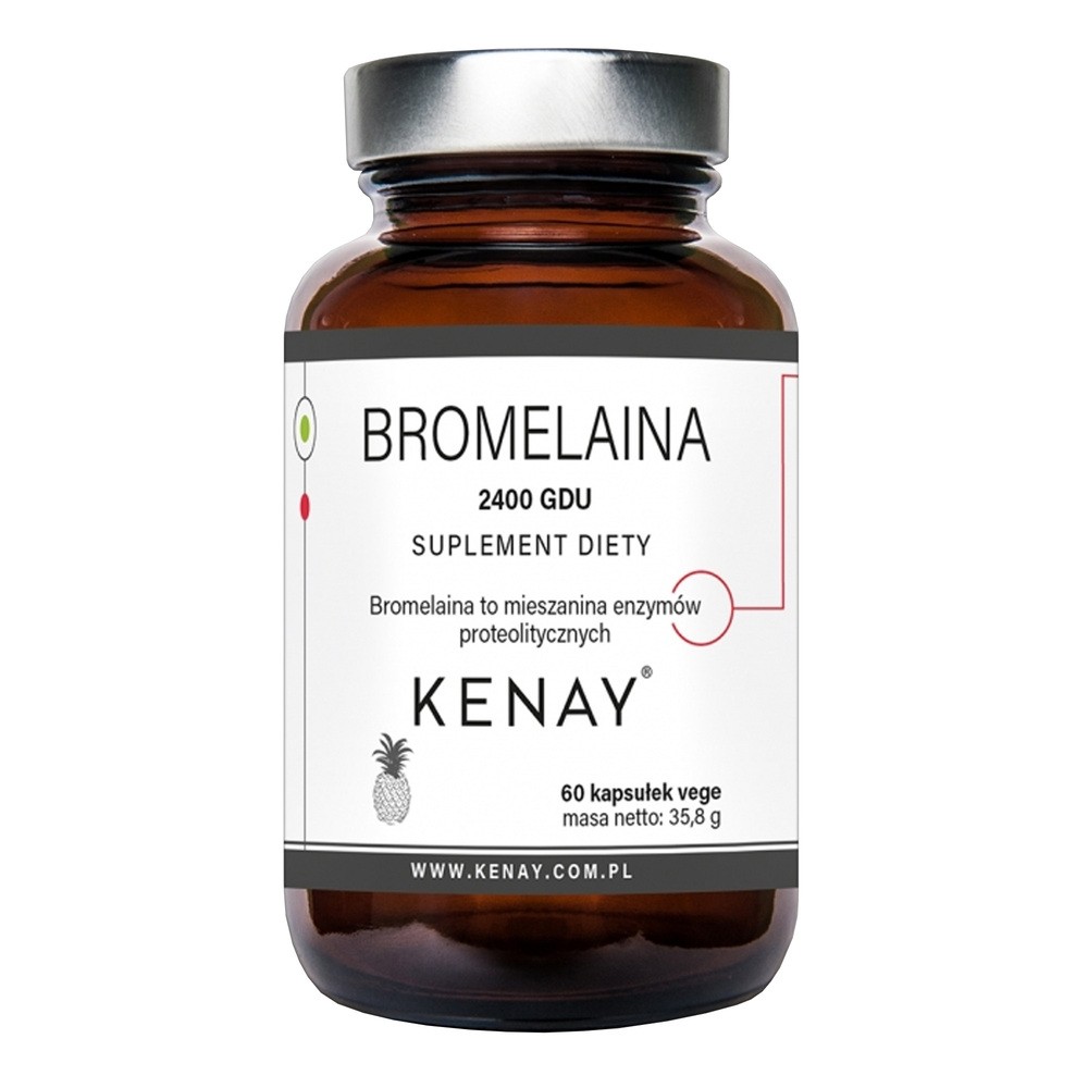 Kenay Bromelaina Suplement diety 60 kaps.