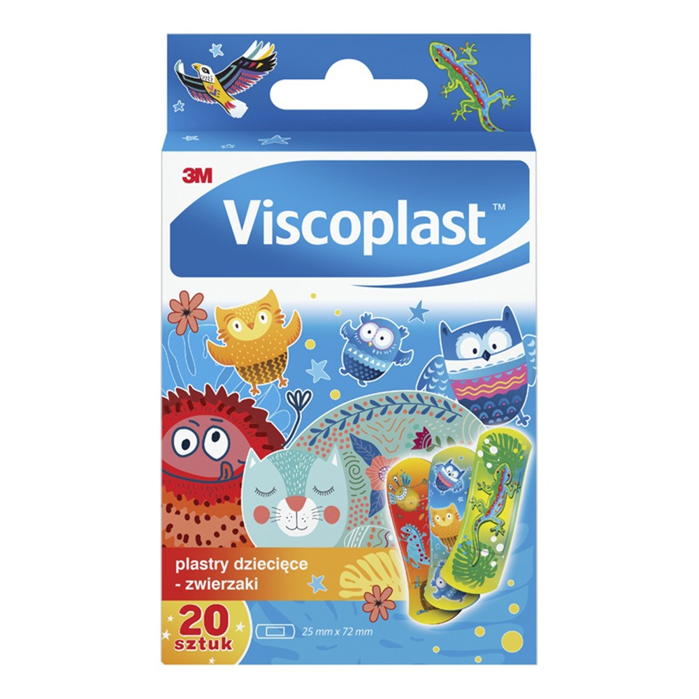 Viscoplast plastry dziecięce zwierzaki 20 sztuk