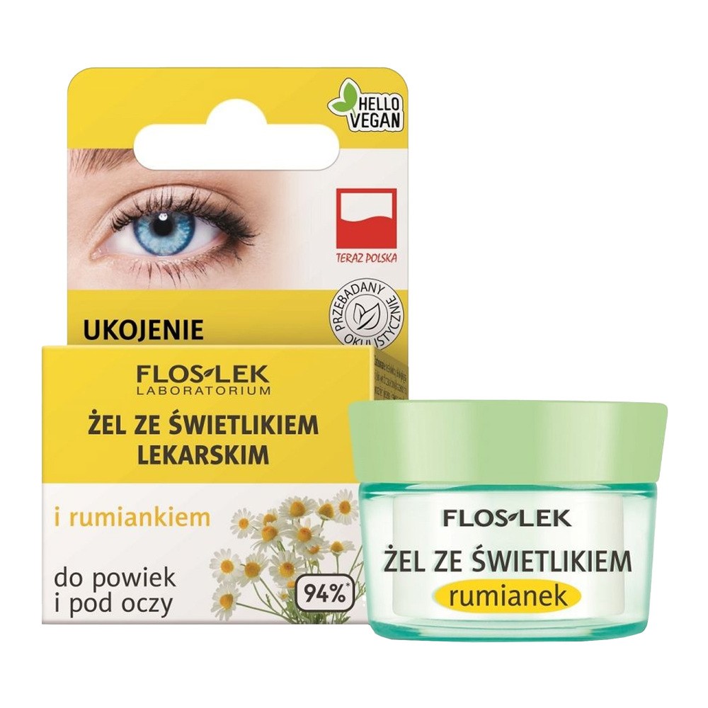 Flos-Lek Żel ze świetlikiem lekarskim i rumiankiem do powiek i pod oczy 10g