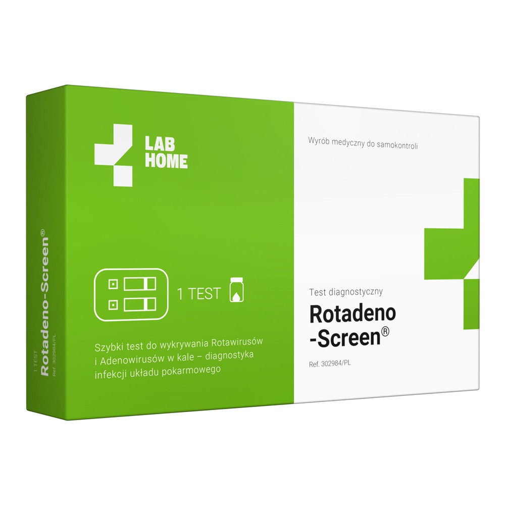 VEDA.LAB LabHome Rotadeno-Screen test do wykrywania Rotawirusów i Adenowirusów w kale x 1 szt