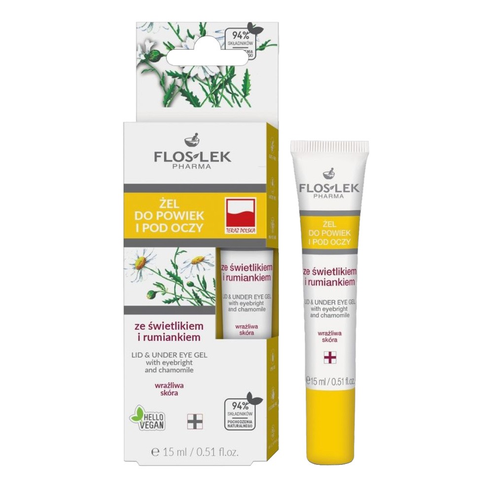 Flos-Lek Pharma Żel do powiek i pod oczy ze świetlikiem i rumiankiem 15 ml