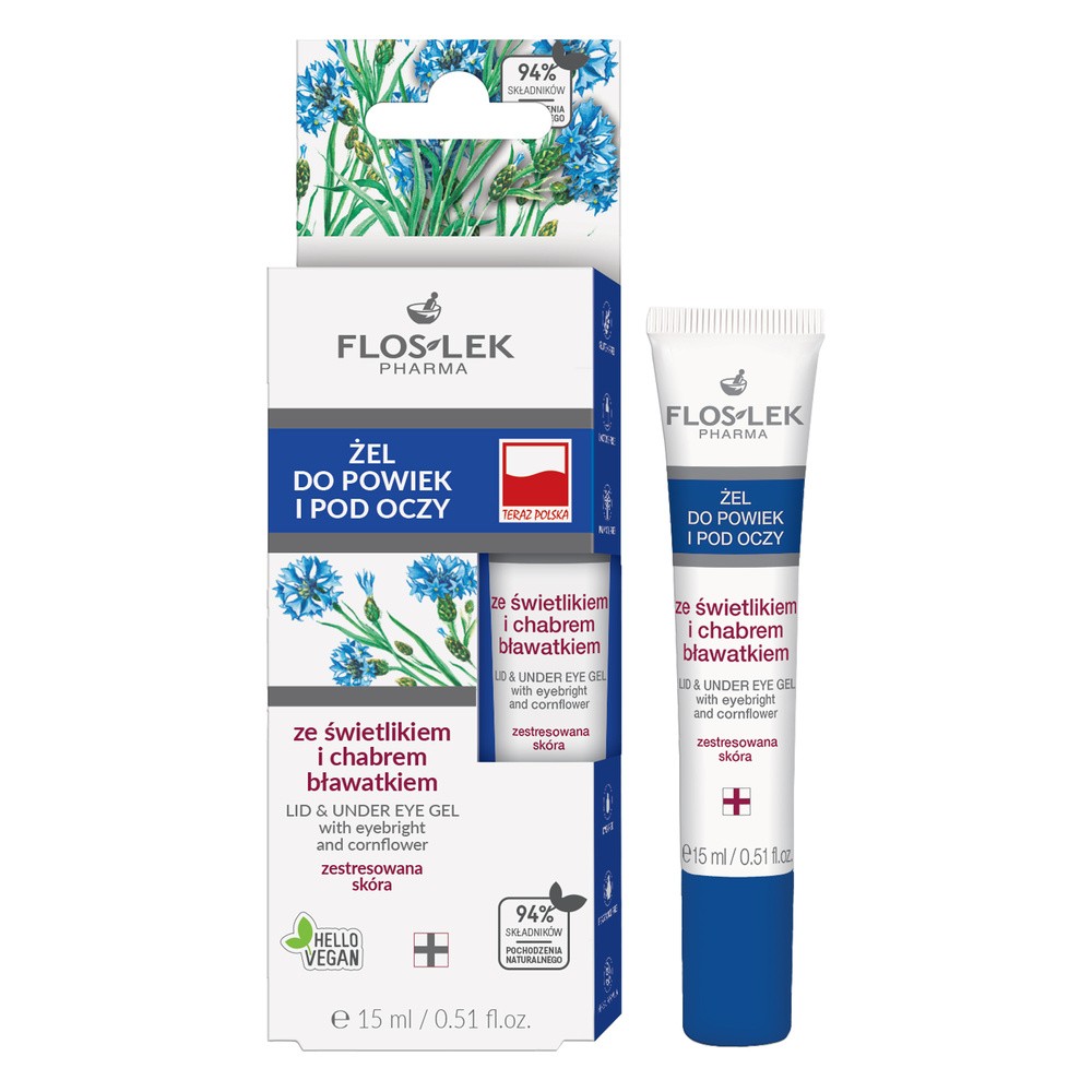 Flos-Lek żel pod oczy świetlik + chaber 15ml