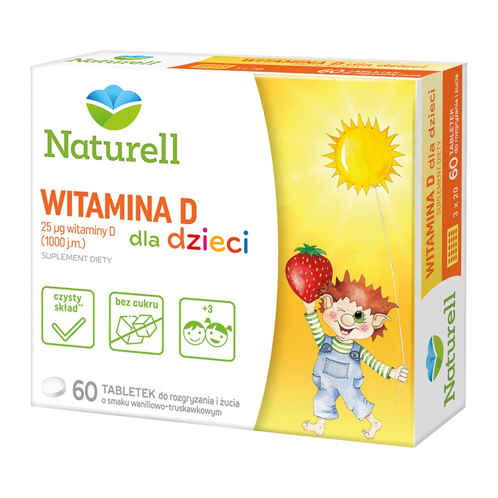 Naturell Witamina D dla dzieci x 60 tabl
