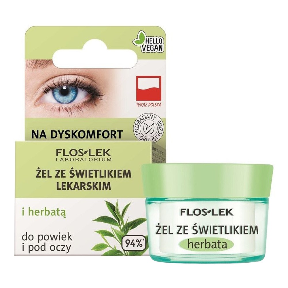 Flos-Lek Żel ze świetlikiem i herbatą do powiek słoik 10g