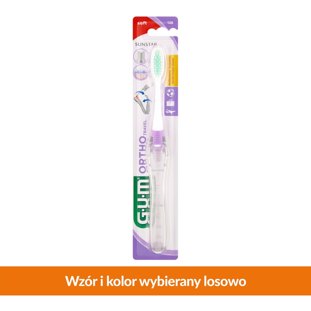 Sunstar EUROPE S.A GUM Ortho Travel Szczoteczka ortodontyczna podróżna 1 sztuka