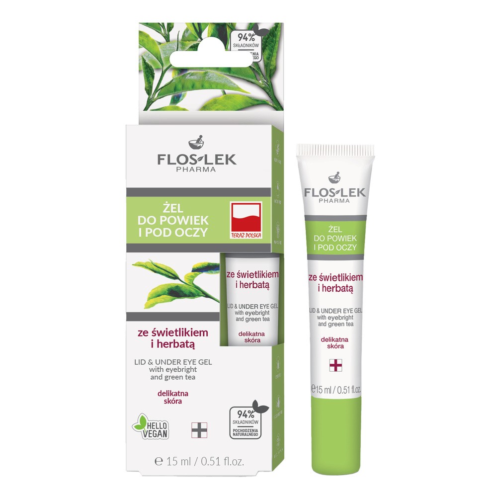 Flos-Lek Pharma Żel do powiek i pod oczy ze świetlikiem i herbatą 15 ml