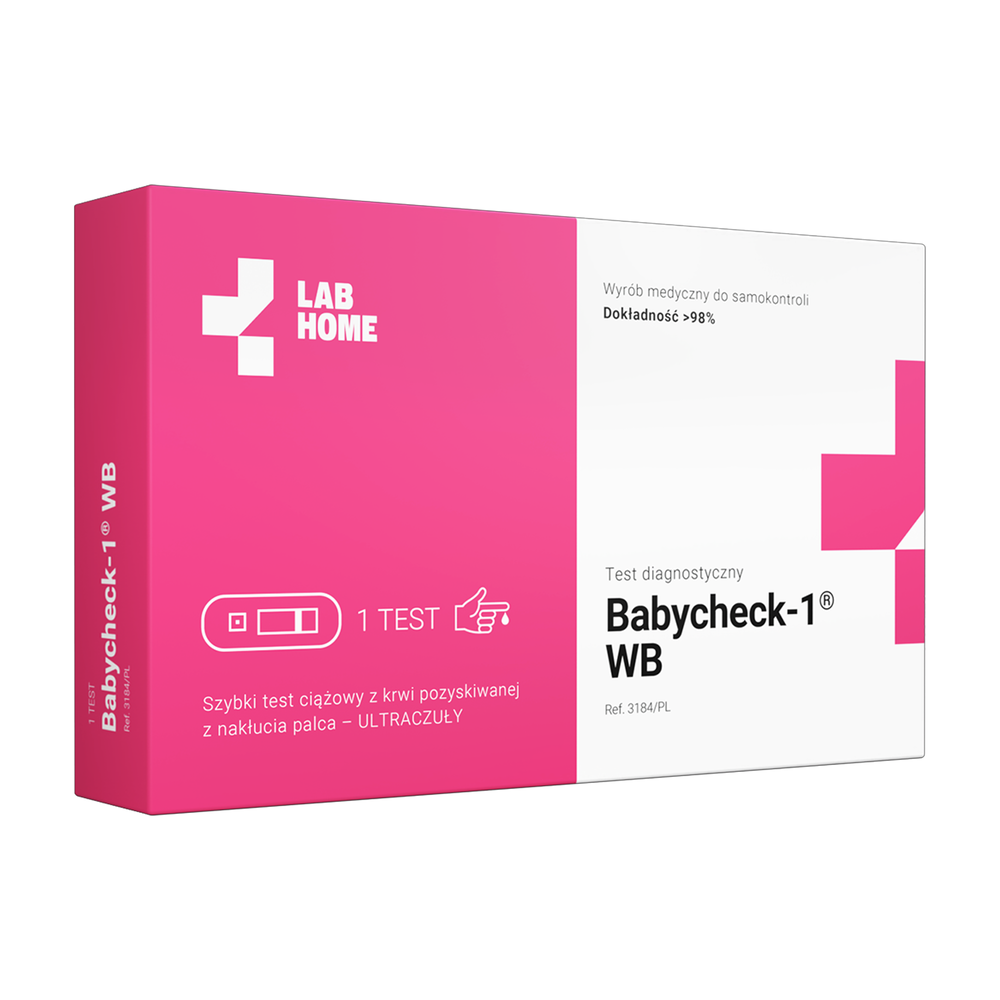 ZBADAJSIE SP. Z O.O. ZBADAJSIE SP Z O.O Test ciążowy Babycheck z krwi hCG z krwi) 1 sztuka