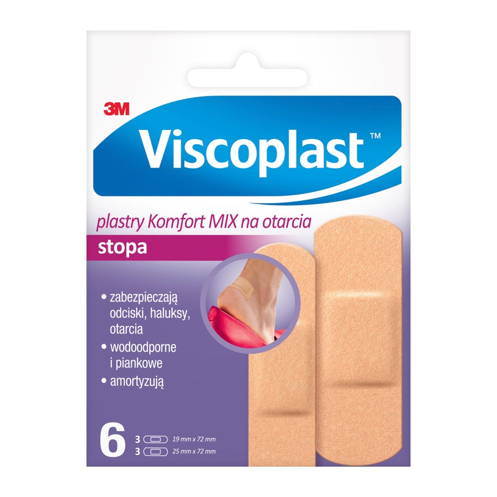 3M Viscoplast Plastry Komfort Na Otarcia Mix 72mmx25cm Kopertka.. 3M000138
